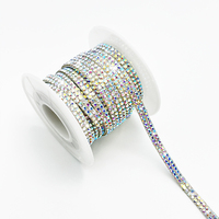 Bandes de strass auto-adhésives de haute qualité à coller sur la chaîne de motif de garniture de diamant pour robes chaussures sacs vêtements Style Pointback