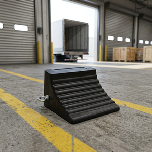 Wesure Safety Car Wheel <b>Chock</b> 250x200x150mm Rubber Black Portable Water Resistant Parking Curbs - Product Image 2