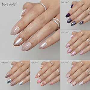 Ongles artificiels adhésifs de haute qualité Nailway, <span class=keywords><strong>faux</strong></span> ongles français personnalisés, 30 pièces, 15 tailles, ongles en gel souple - Product Image 3