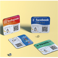 Plaque NFC QR 4x4 étanche en acrylique adhésive, mini-étiquette 13,56 MHz pour cartes de visite