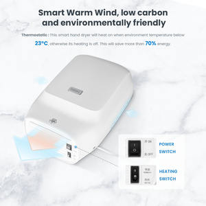 Meilleur sèche-mains à air chaud à haute vitesse, mural, en plastique ABS, hôtel, hôpital, bureau, bar, sèche-mains automatique commercial - Product Image 4