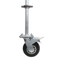 Mobile rétractable télescopique réglable sur roues Roue de roulette d'échafaudage Q235 avec échelle de jambe et pièces d'échafaudage
