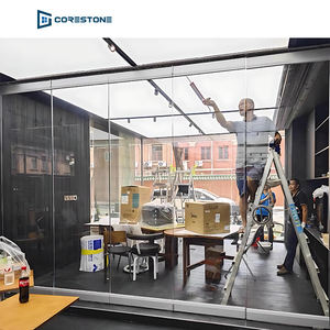 Puertas correderas de aluminio sin marco para <span class=keywords><strong>terraza</strong></span>, cortina de vidrio, puertas plegables, partición interior, <span class=keywords><strong>puerta</strong></span> de vidrio de aluminio - Product Image 5