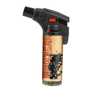 TECHNO ODM Custom Logo Refillable Windproof <b>Cheap</b> Wholesale Blue Adjustable Flame Powerful Portable Jet Slant Torch Presents - Product Image 3