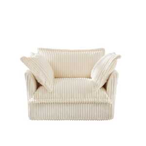 Sillón Individual Profundo y Cómodo con Funda Elástica y 1 Cojín Grande <span class=keywords><strong>para</strong></span> Respaldo, 2 Cojines Grandes Decorativos, Sofá Cómodo <span class=keywords><strong>para</strong></span> Sala <span class=keywords><strong>de</strong></span> Estar - Product Image 4