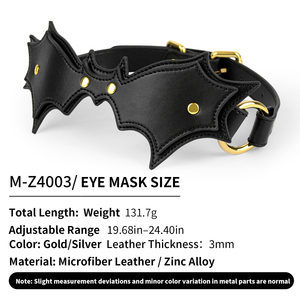 Antifaz de Cuero Estilo Murciélago BDSM, Antifaz Ajustable para Juegos de Rol, Juguete Sexual para Adultos, Cosplay Fetichista - Product Image 6