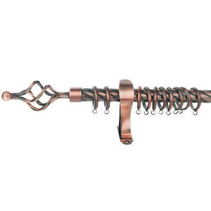 Barra <span class=keywords><strong>de</strong></span> cortina clásica simple <span class=keywords><strong>de</strong></span> 28mm <span class=keywords><strong>con</strong></span> remate para decoración del hogar resistente a la abrasión dos polos y cuatro hilos - Product Image 6