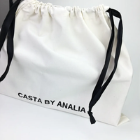 Sacs à chaussures en toile de coton avec cordon de serrage, sacs anti-poussière en tissu, sacs en toile de coton en gros