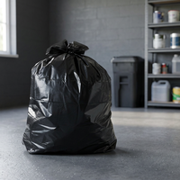 Bolsa de HDPE Biodegradable de 4 Mil, Marca UKHI, Blanca, con Estampado de Estrella, Sellada con Serigrafía, Mate, con Refuerzo Lateral, en Rollo, para Uso Doméstico