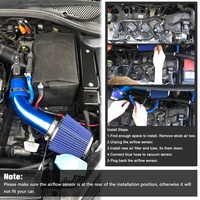 Filtre à Air universel 3 "76mm et tuyau d'admission d'air froid Kit de Tube d'induction Turbo avec cône de filtre à Air PQY-AIT28 + IMK14