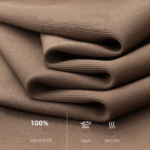Men's Solid Color Pique Shirt Short Sleeve Casual Knitted Breathable Regular Fit - Product Image 6