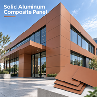 Panneau en aluminium massif argenté de 2 mm, léger, revêtu de PVDF, insonorisant, à faible entretien, prix usine, pour façade de centre commercial