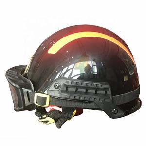 خوذة إنقاذ F2 باللون الأسود بتصميم MSA مع نظارات خوذة هيكلية لمكافحة الحرائق ومكافحة الحرائق - Product Image 1