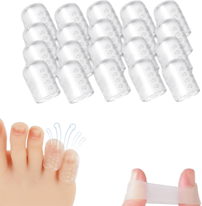 Protetor de Dedo em <span class=keywords><strong>Silicone</strong></span> Gel Tubo Almofada para Alívio de Joanete Coberturas Macias Respirável Suporte Anti-Fricção - Product Image 1