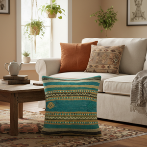 Hand Woven Turkish <b>Old</b> Kilim Rug Cushion - Pillow Cover - Product Image 3
