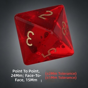 Professionelles <span class=keywords><strong>7</strong></span>-teiliges Transparentes Rotes Kristallglas Polyedrisches Würfelset für Dungeons and Dragons TTRPG Gaming Modell <span class=keywords><strong>Z01</strong></span> - Product Image 5