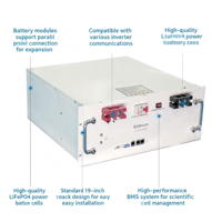 Système de stockage d'énergie commercial et industriel 50 kWh, station solaire hybride avec batterie LiFePO4, refroidissement par air, conception en rack
