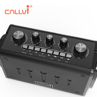 Callvi W7 gitar için taşınabilir UHF kablosuz Karaoke mikrofonlu hoparlör amplifikatör