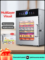 Elektrische 8 Lade Voedsel Dehydrator Voor Thuisrestaurant Hotel Gebruik-Roestvrijstalen Groente-En Fruitlade Droger