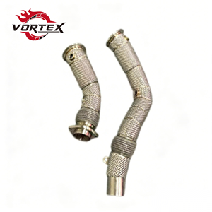 Tubo de Escape de Alto Flujo Vortex de Acero Inoxidable 304 para BMW M2 G87 M3 G80 M4 G82 S58 3.0T 2023-2025 con Protector Térmico Sin Advertencia CEL - Product Image 1
