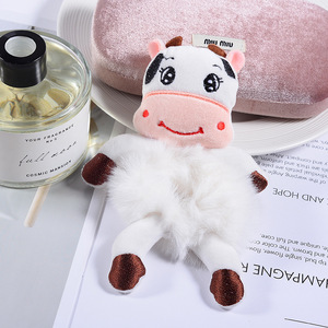 أربطة شعر مرنة جديدة بتصميم حيوانات كورية لطيفة من القطيفة، أربطة شعر على شكل ضفدع وقطة للأطفال، إكسسوارات شعر ودبابيس للرأس للبنات والنساء - Product Image 3