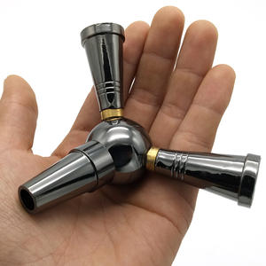 LOMINT एक में विभाजित दो हुक्का नली Grommet के साथ एडाप्टर रबर 2 Hoses शीश सामान गैजेट गोल्डन चांदी काले OEM - Product Image 1