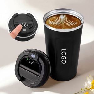 Promotional 510Ml Stainless Steel Mup Wall Travel Office Coffee <b>Smart</b> Temperature Display Double Vacuum Cup With Lid - Product Image 4