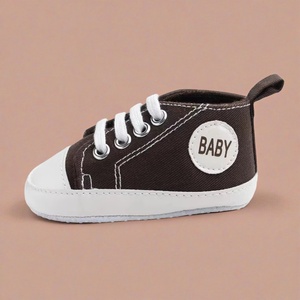 Sepatu bayi perempuan kasual bertali uniseks terlaris sepatu bayi Pre Walker kanvas - Product Image 3