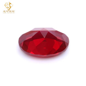 宝石用IGI認定ラボ栽培ルビーオーバルカットルースピジョンブラッドルビー宝石 - Product Image 3