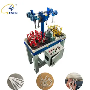 La machine de tressage plate élastique à 13 broches la plus populaire, machine de tressage de corde décorative à grande vitesse