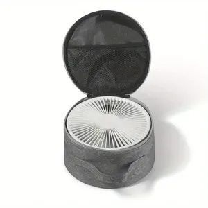 Moda multifuncional plegable portátil redondo a prueba de golpes ventilador bolsa de mano con cierre de cremallera patrón de dibujos animados bolsa de almacenamiento - Product Image 1