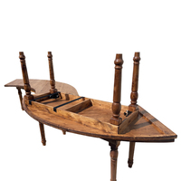 Table de salle à manger et d'événements en bois massif, forme serpent, moderne et stable, prix de gros pour hôtels