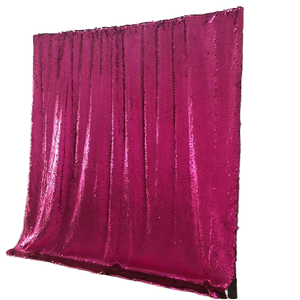 Rideau de fond tissé pour décoration de salon de festival, 4 x 6 pieds, avec paillettes argentées, à œillets, occultant total - Product Image 4