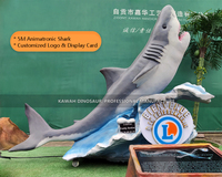 Statue de requin blanc animatronique géant Vente d'usine pour la décoration du parc océanique