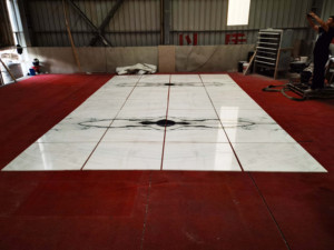 Escalier en pierre de marbre naturel noir et panda blanc Auto-Construction Maison Villa Escaliers en spirale internes Conception Marchepieds Riser Tuiles - Product Image 6