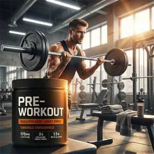 Venta al por mayor de fábrica, polvo de preentrenamiento, vitamina C para soporte inmunológico, Monohidrato de creatina, preentrenamiento para adultos, polvo de preentrenamiento - Product Image 3