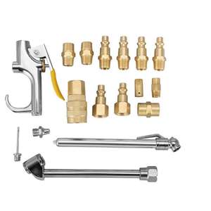 17-Piece American-Style Custom-Made Blow Gun Kit Quick <b>Connector</b> and Quick Coupler Pneumatic Coupling Set - Product Image 1