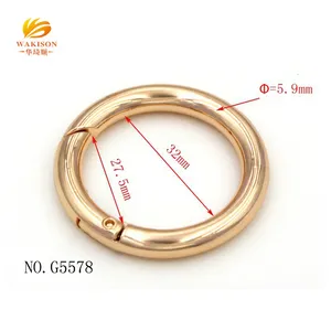 Zinc Alloy Spring Clip Gate O Ring Clasp Round Ring For Bag Hardware