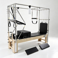 Machine de Pilates Reformer Durable en Bois Personnalisée 3-en-1 Cadillac Reformer pour Studio de Pilates et Bien-être