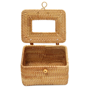 Boîte à mouchoirs carrée en rotin tressé à la main à 100 % pour cuisine et salon – Vente en gros vietnamienne - Product Image 3