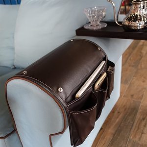 Organizer per Bracciolo del <span class=keywords><strong>Divano</strong></span> in Pelle, Borse Portaoggetti Multifunzione Ecologiche con <span class=keywords><strong>Porta</strong></span> <span class=keywords><strong>Telecomando</strong></span> per Soggiorno - Product Image 6