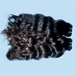 Cabello Humano Remy Indio 100% Natural de Tamil Nadu, Alta Calidad, Sin Procesar, Virgen, Rizado, Doble Trama a Máquina, 100g, Permanente - Product Image 1