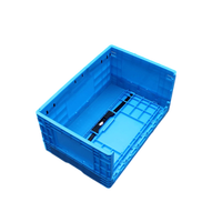 Conception pliable de caisse en plastique de panier pliant léger de couleur bleue