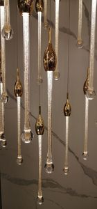 Luces <span class=keywords><strong>colgantes</strong></span> Led de cristal <span class=keywords><strong>para</strong></span> dormitorio, comedor, Bar, candelabro de gota de agua, escalera, decoración Interior, lámparas <span class=keywords><strong>colgantes</strong></span> - Product Image 4