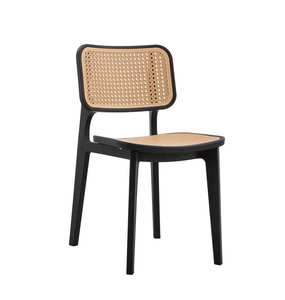 Nordic Stacking Restaurant PP Plastic Cane Rattan Outdoor Garden Household Dining <b>Chairs</b> - Product Image 1