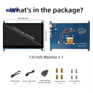 MPI7002 <span class=keywords><strong>7</strong></span>インチラズベリーパイLCDディスプレイ1024*600解像度IPS容量性タッチスクリーンLCDディスプレイモジュール - Product Image 6