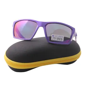 Sıcak satış moda Shades eyer köprü aynalı lensler mor çerçeve Retro kare güneş gözlüğü Unisex
