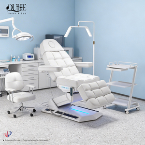 Fauteuil de Salon de Beauté Moderne en Cuir Synthétique, <span class=keywords><strong>Lit</strong></span> de Beauté Électrique à 4 Moteurs, Table et <span class=keywords><strong>Lit</strong></span> de Massage pour Extensions de Cils et Soins du Visage - Product Image 2