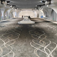 Tapis de banquet moderne de luxe léger pour hôtel 4 étoiles, tapis de couloir, salle de banquet, ignifuge, durable, en laine Axminster et nylon