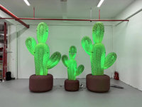 Cactus gonflable lumineux pour extérieur, manoir, jardin, thème naturel, décoration de scène de fête